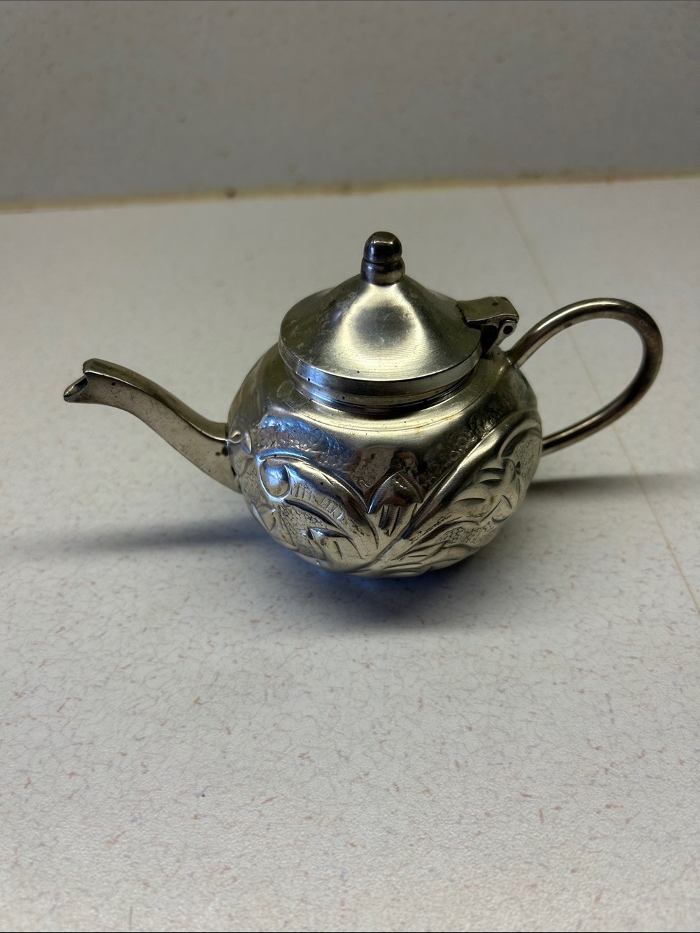 Vintage aluminum Mini Decorative Teapot